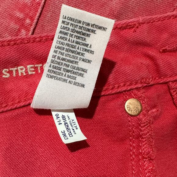 American Eagle SZ 2 Shorts Mid-Rise Stretch Zip-Fly Rear Frayed Hems Pink Wash - Picture 7 of 7